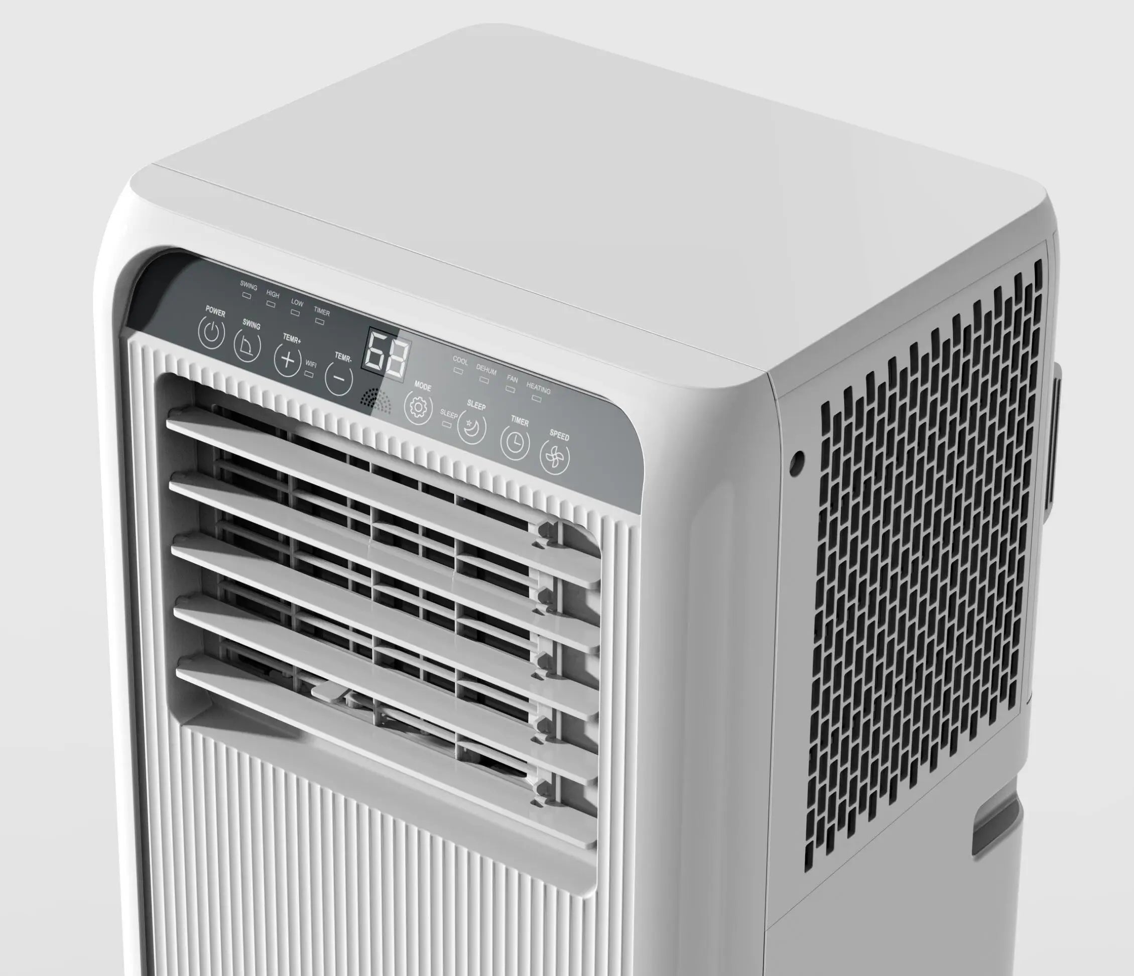 Frost 9,000 BTU Portable Air Conditioner | 3-in-1 Cooling, Dehumidifier & Fan | Remote - White