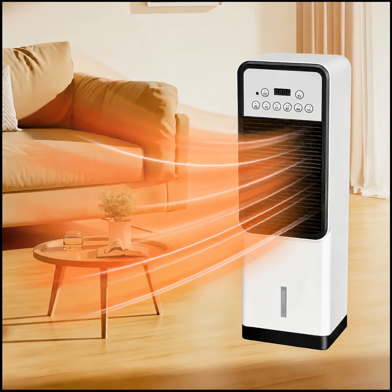 Oxyra | 2-in-1 Water-Cooled Air Conditioner | Dual-Use Cooling & Heating | Household Mobile Unit - White