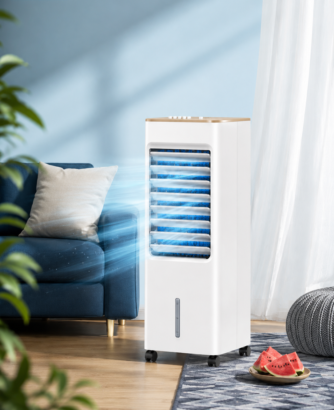 Raptor Portable Electric Fan | 3-Speed Mechanical Control | Ideal for Home & Office | Remote - White/Black