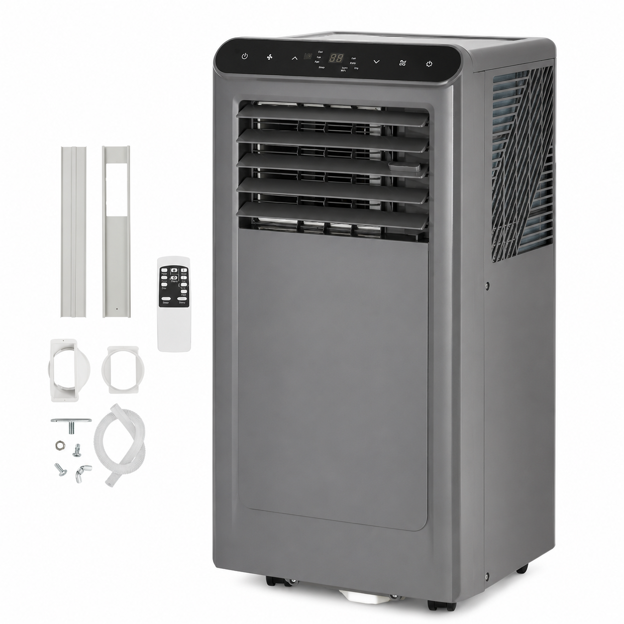 Polar Portable Air Conditioner 8,000 BTU | 3-in-1 Cooling, Dehumidifier & Fan| App & Remote Control - Black Grey