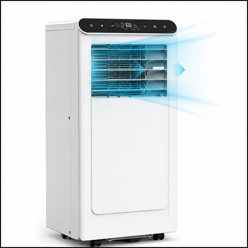 Home Portable Air Conditioner 8000 / 10000 BTU | 3-in-1 AC, Fan & Dehumidifier | Remote - White/Black/Grey