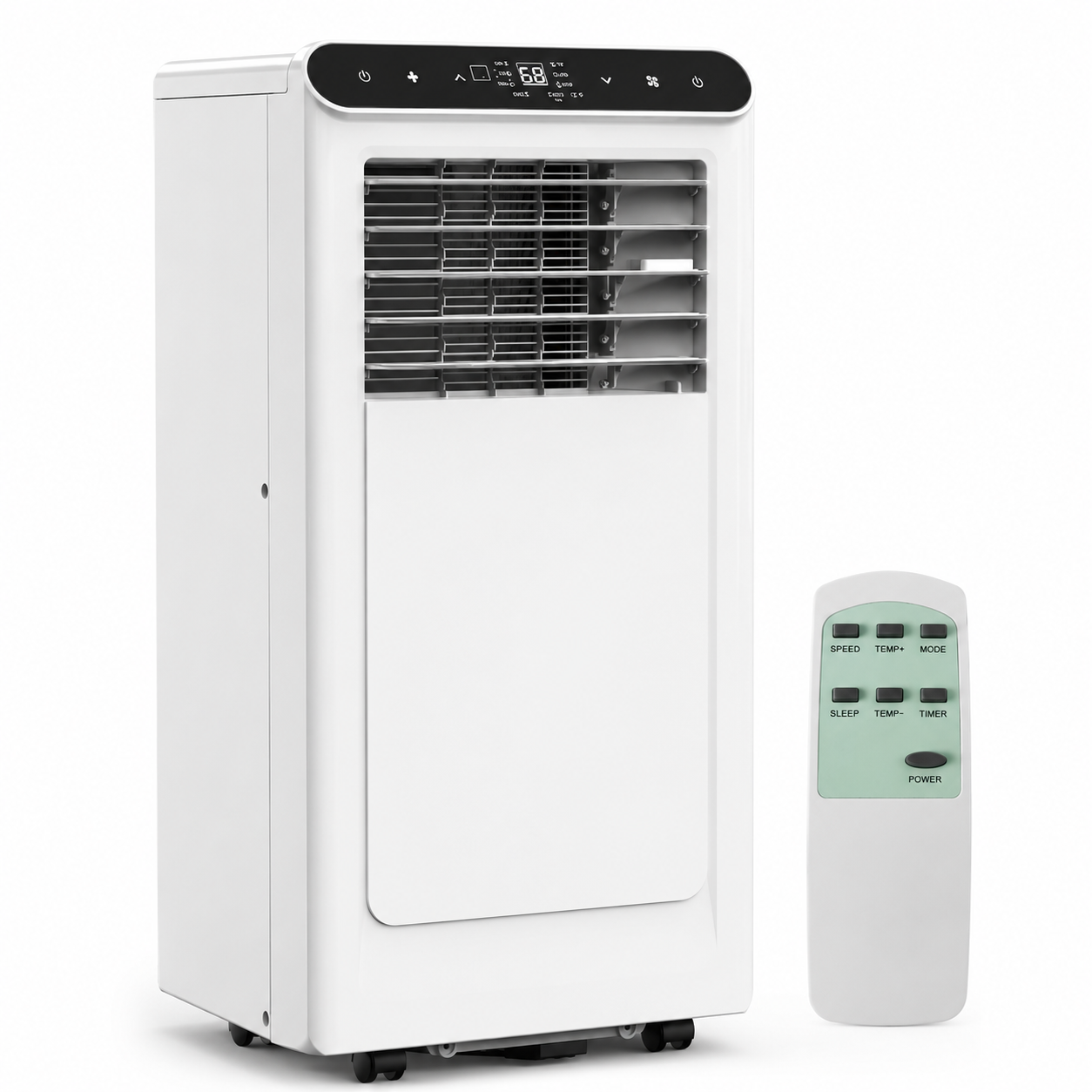 Home Portable Air Conditioner 8000 / 10000 BTU | 3-in-1 AC, Fan & Dehumidifier | Remote - White/Black/Grey