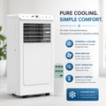 Home Portable Air Conditioner 8000 / 10000 BTU | 3-in-1 AC, Fan & Dehumidifier | Remote - White/Black/Grey