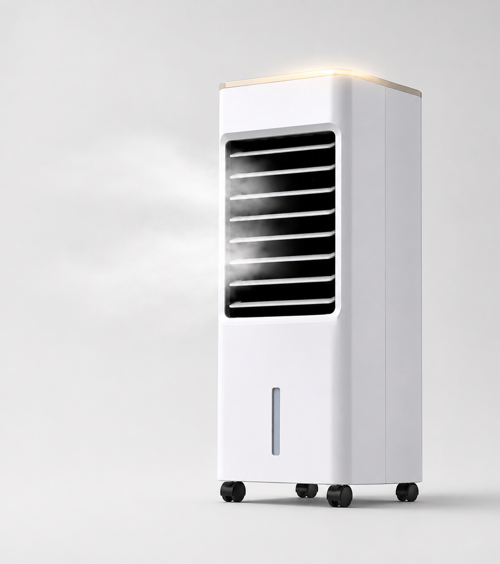 Raptor Portable Electric Fan | 3-Speed Mechanical Control | Ideal for Home & Office | Remote - White/Black