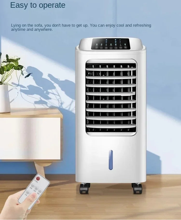 HaierX Water-Cooled Air Conditioning Fan | 3-Speed Mechanical Control | Remote - White