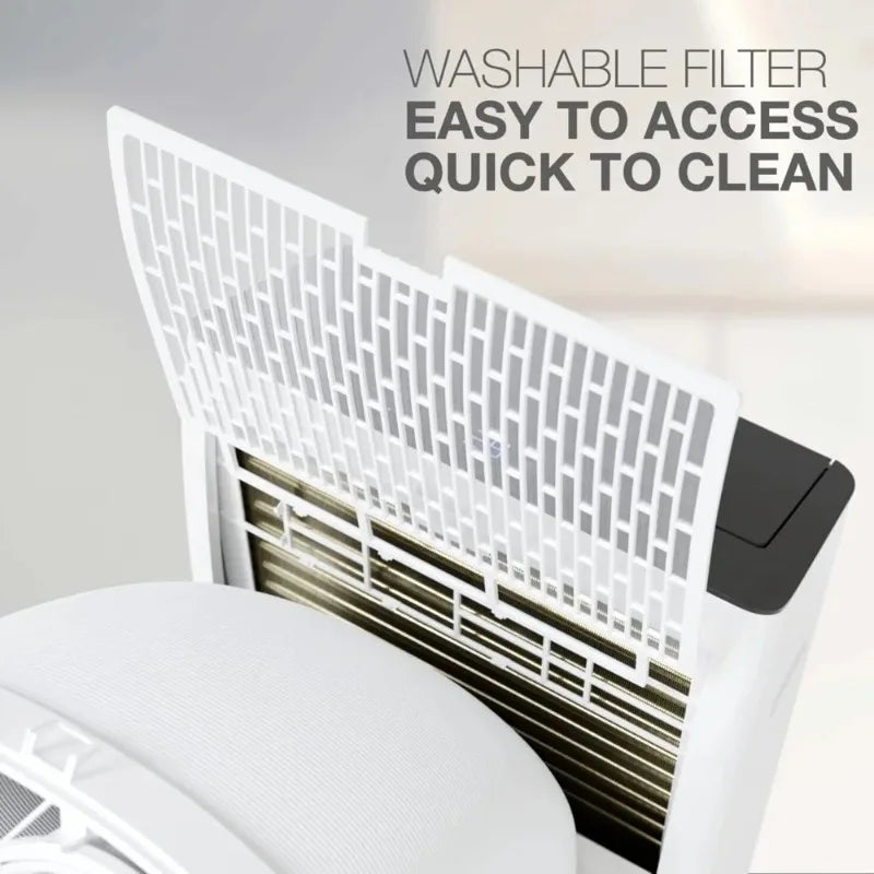 Krysalis Dual-Hose Portable Air Conditioner - 14,000 BTU - Remote - White