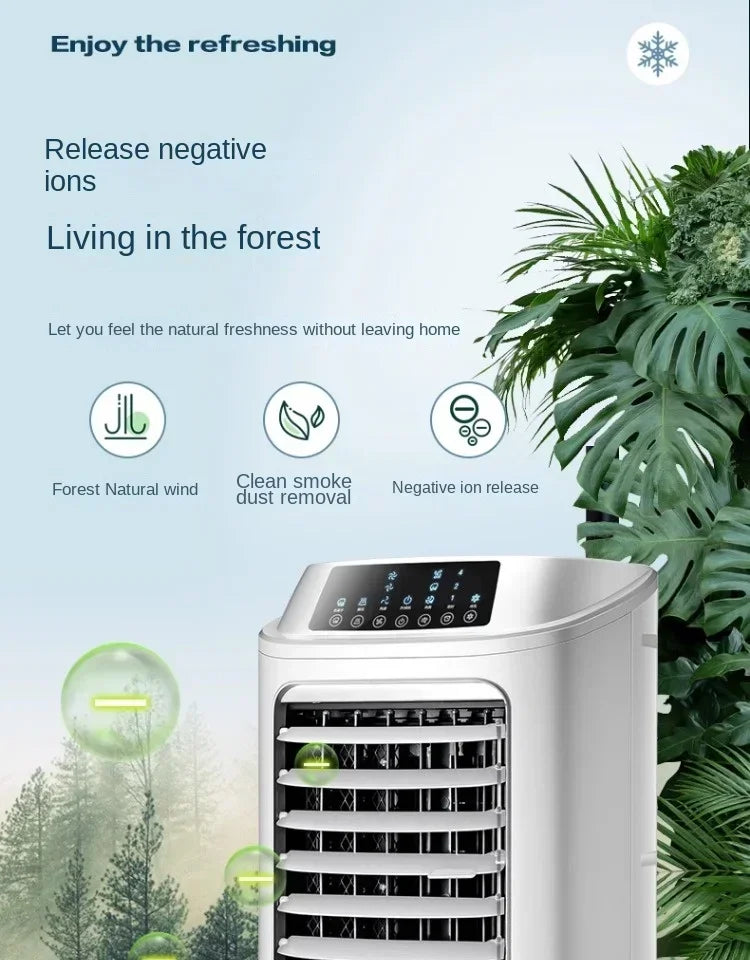 HaierX Water-Cooled Air Conditioning Fan | 3-Speed Mechanical Control | Remote - White