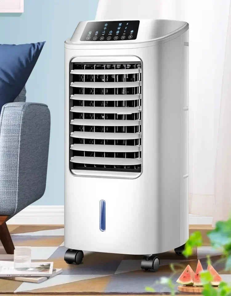 HaierX Water-Cooled Air Conditioning Fan | 3-Speed Mechanical Control | Remote - White