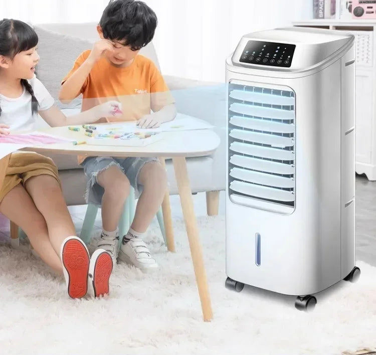 HaierX Water-Cooled Air Conditioning Fan | 3-Speed Mechanical Control | Remote - White